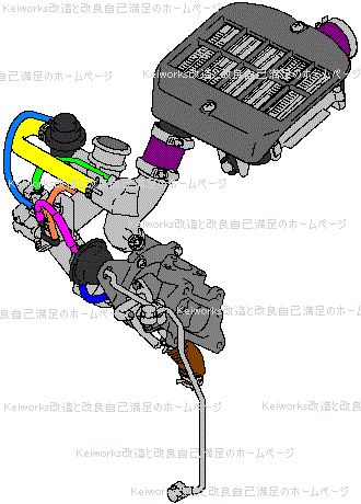 Prof 汎用ブローオフバルブ取付(大量開放タイプ）：suzuki Keiworks ...