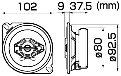 Clarion 10cm}`ALV3WAYXs[J[ [SRT-1000]̃TCY